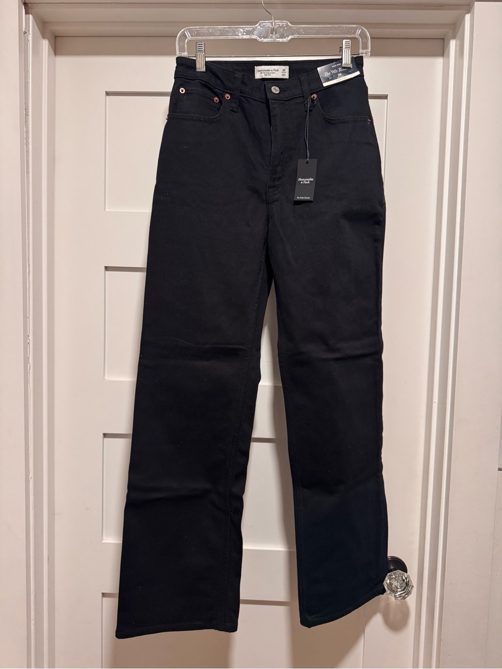Abercrombie 90’s Relaxed High Rise Black Jeans